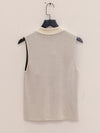 SWAYING 25 Early Autumn Zipper Lapel Cashmere Blend Vest SW-SW25PF1T15C1-BAI White